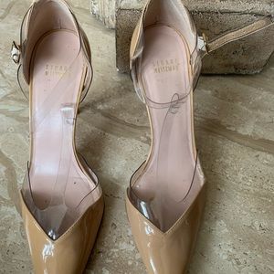 8.5 Stuart Weitzman see tee heels. Worn ONCE